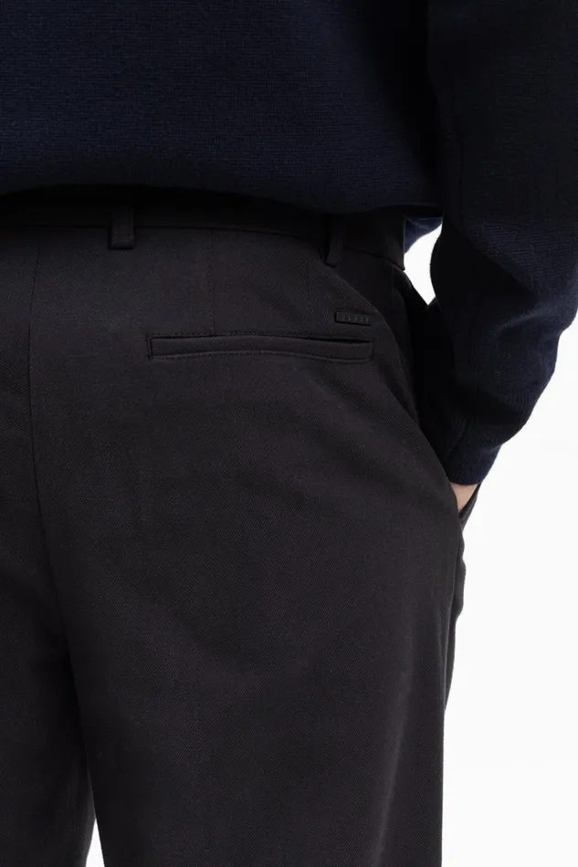 Men Norse Projects Trousers Benn Relaxed Pleated Trouser Black