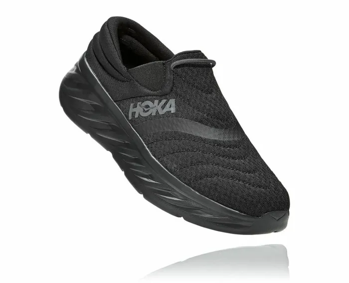 Men Ora Recovery Shoe 2 Black Black HOKA ONE ONE Recovery Sandals