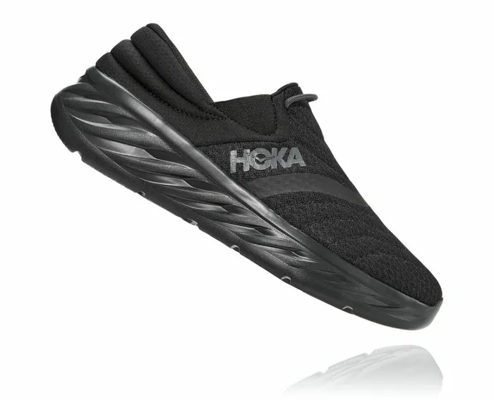 Men Ora Recovery Shoe 2 Black Black HOKA ONE ONE Recovery Sandals