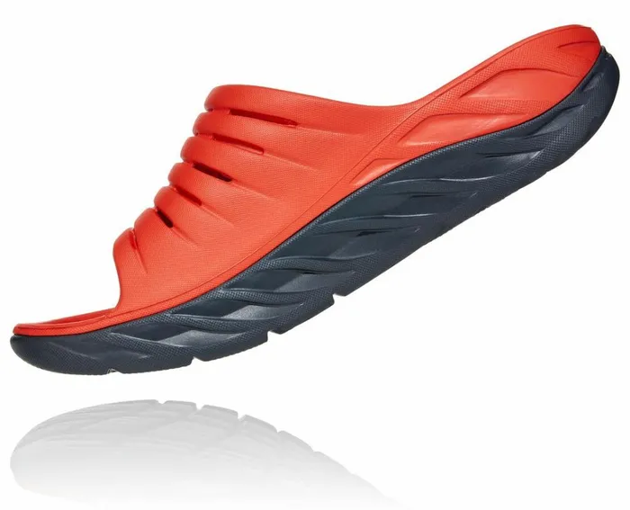 Men ORA Recovery Slide Fiesta Ombre Blue HOKA ONE ONE Recovery Sandals
