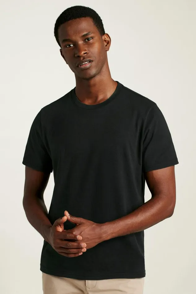 Men Organic Cotton Tee Black Bonobos Short Sleeve Tees