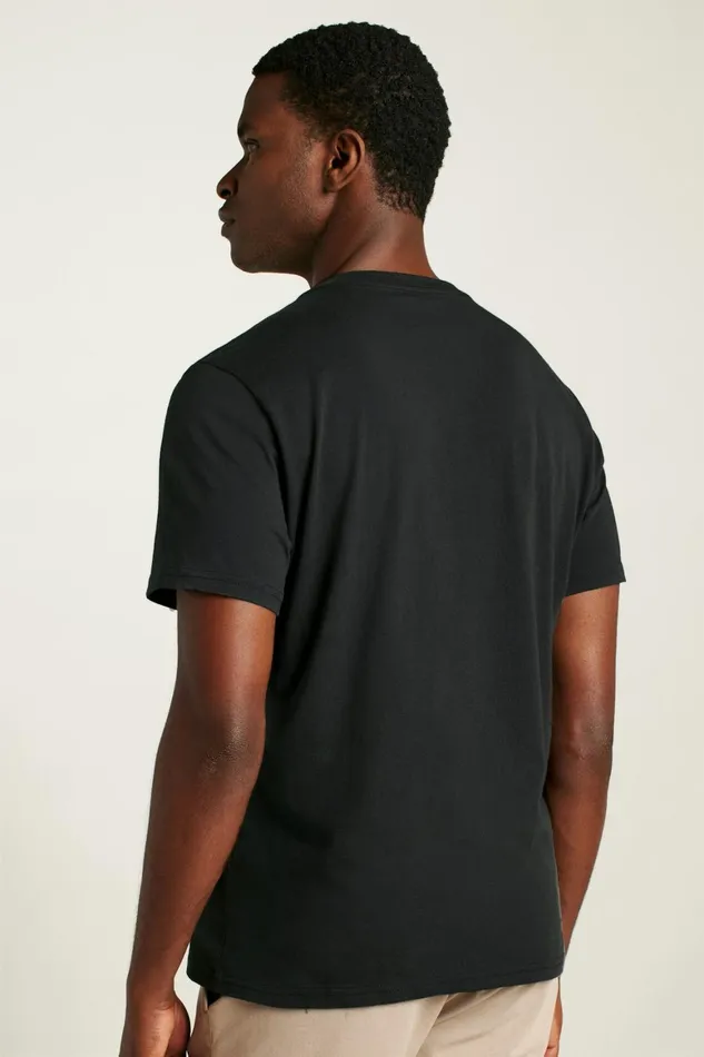 Men Organic Cotton Tee Black Bonobos Short Sleeve Tees