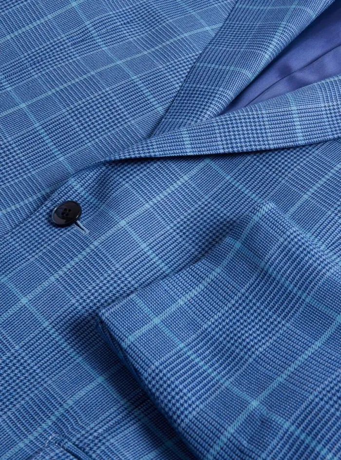 Men Paul Stuart Blazers and Jackets Cashmere Plaid Jacket Blue