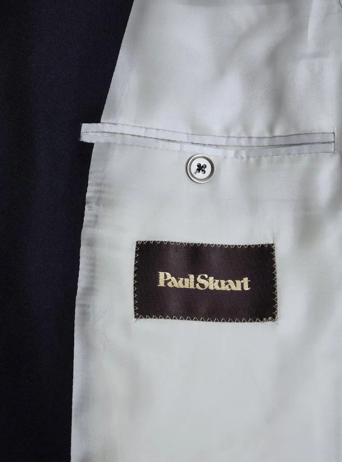 Men Paul Stuart Blazers and Jackets Doeskin Super 120s Wool Paul Blazer Solid