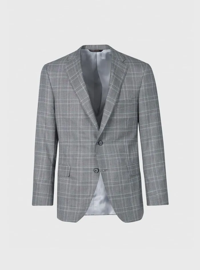 Men Paul Stuart Blazers and Jackets Glen Plaid Cashmere Paul Jacket Blackwhitenavy