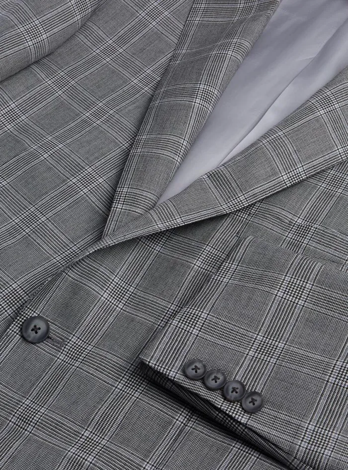 Men Paul Stuart Blazers and Jackets Glen Plaid Cashmere Paul Jacket Blackwhitenavy
