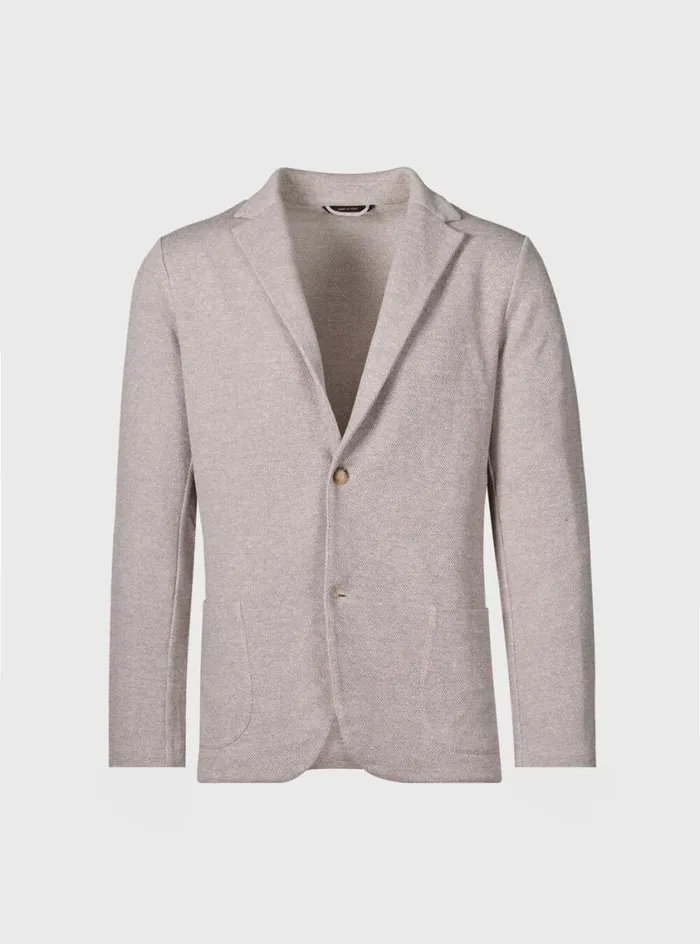 Men Paul Stuart Blazers and Jackets Linen and Cotton Piqu Knit Blazer Tan