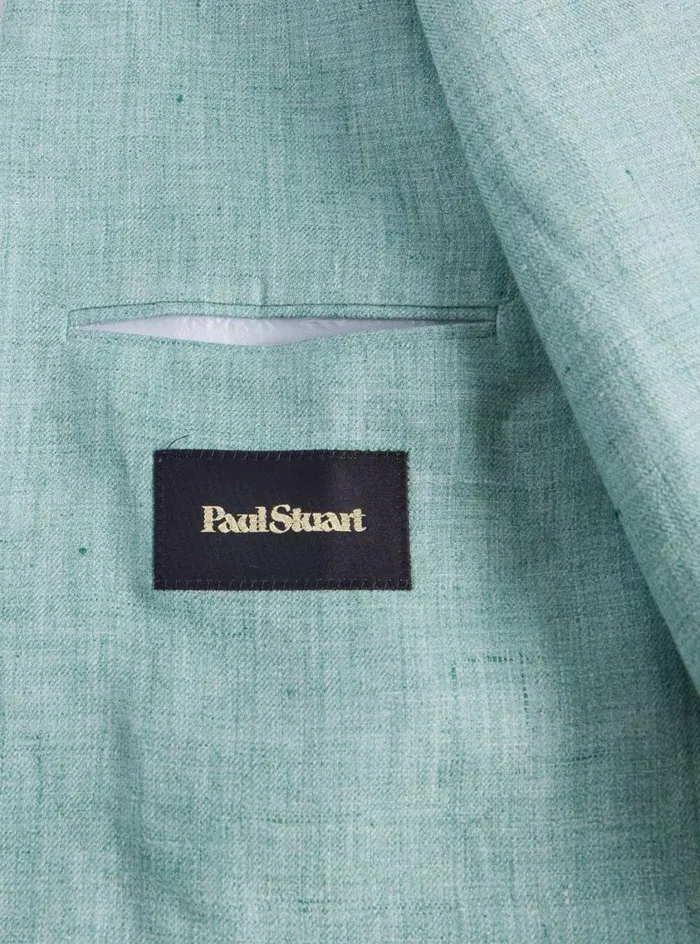 Men Paul Stuart Blazers and Jackets Linen Jacket Mint