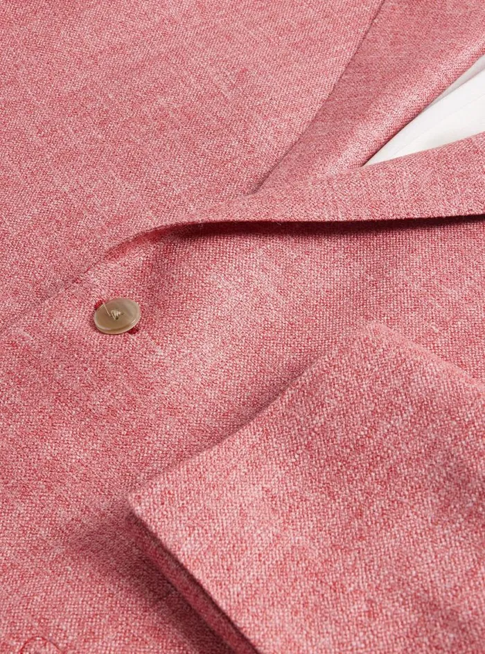 Men Paul Stuart Blazers and Jackets Solid Summer Jacket Coral