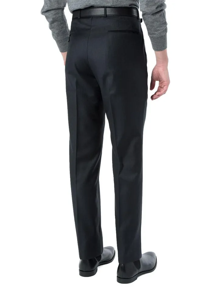 Men Paul Stuart Dress Pants Charcoal Super 110s Wool Plain Front Trouser Char Men Paul Stuart Dress Pants Charcoal Super 110s Wool Plain Front Trouser Char