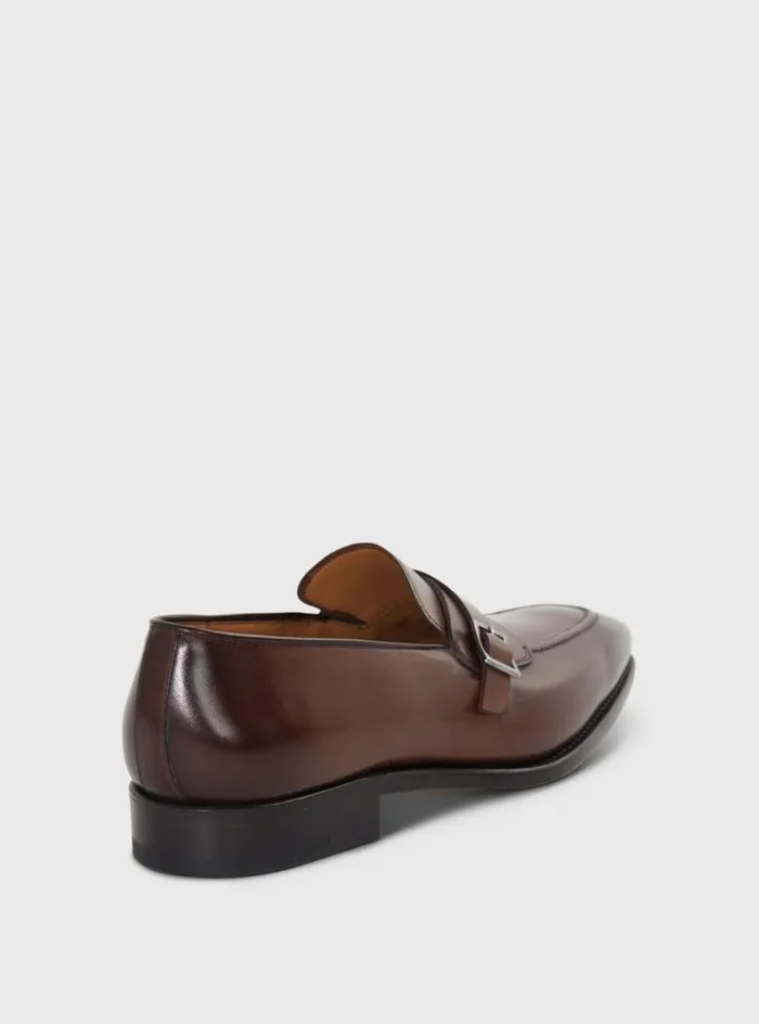 Men Paul Stuart Loafers Gideon Single Monk Loafer Brown
