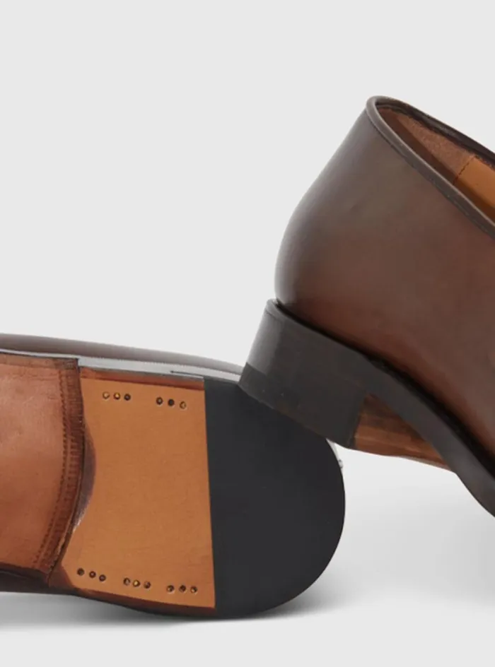Men Paul Stuart Loafers Gideon Single Monk Loafer Brown