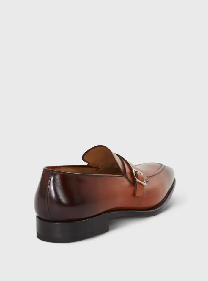 Men Paul Stuart Loafers Gideon Single Monk Loafer Tan