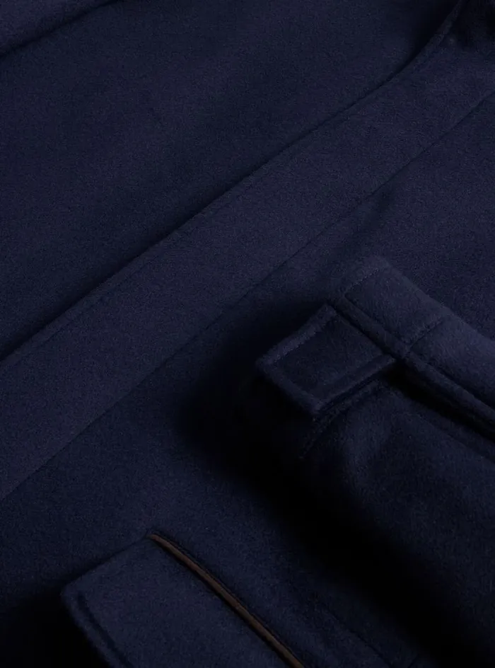 Men Paul Stuart Outerwear Cashmere Car Coat Midnight