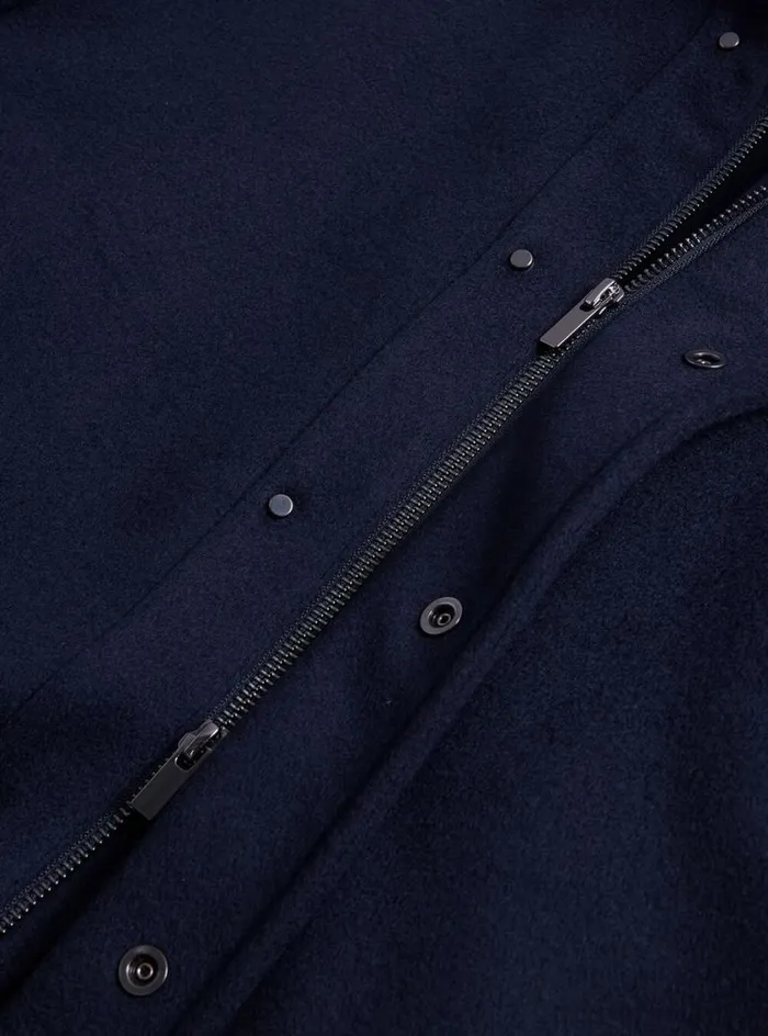 Men Paul Stuart Outerwear Cashmere Car Coat Midnight