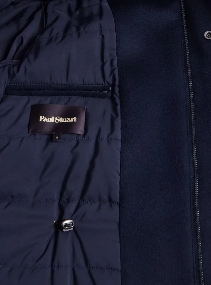 Men Paul Stuart Outerwear Cashmere Car Coat Midnight