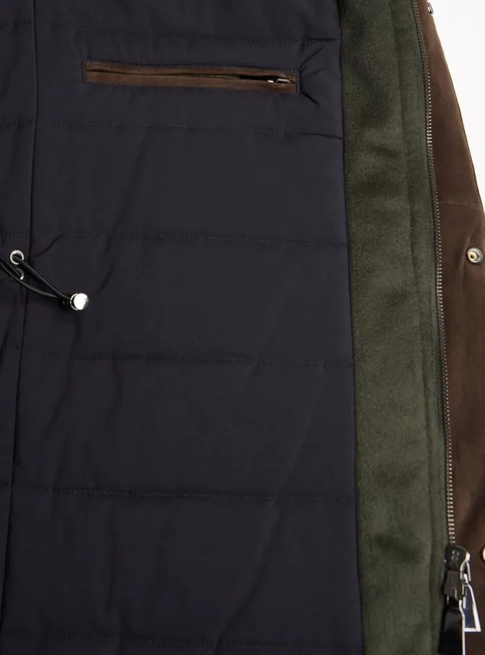 Men Paul Stuart Outerwear Cashmere Car Coat Olive