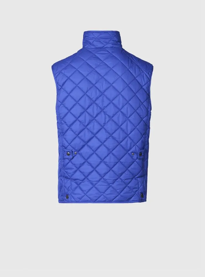 Men Paul Stuart Outerwear Diamond Quilted Vest Royal Blue