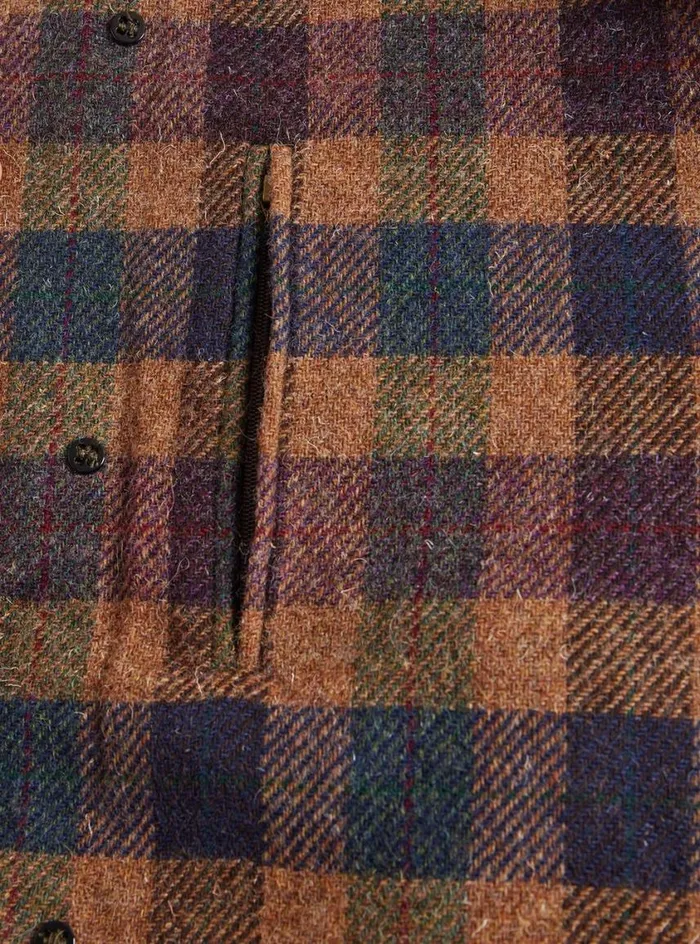 Men Paul Stuart Outerwear Shetland Wool ALine Coat Multi