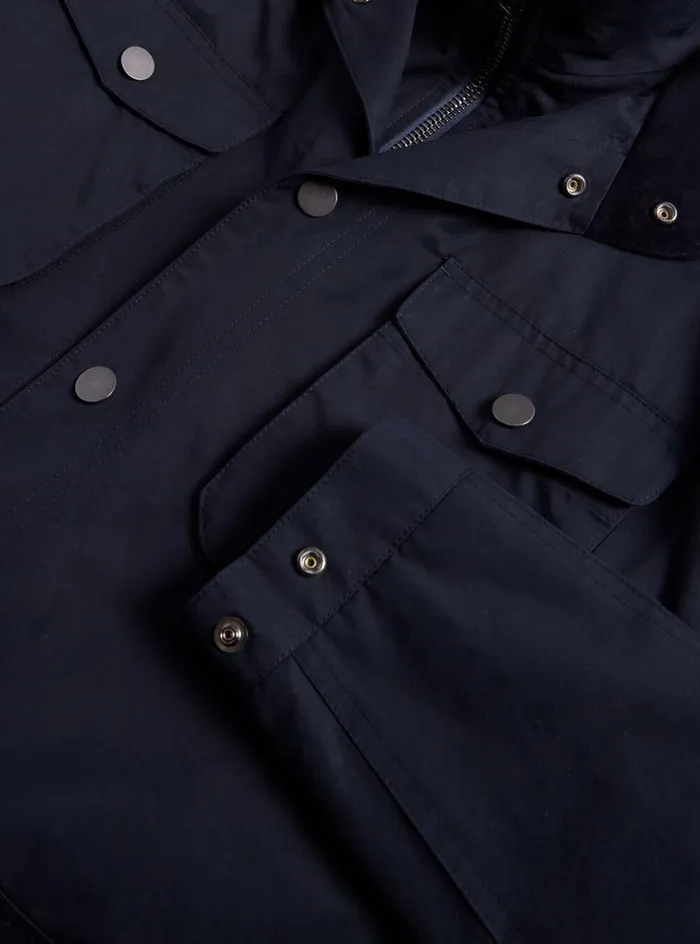 Men Paul Stuart Outerwear Technical Gaberdine Jacket Navy