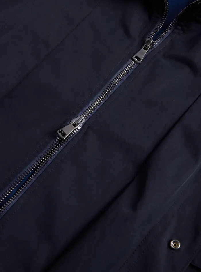 Men Paul Stuart Outerwear Technical Gaberdine Jacket Navy