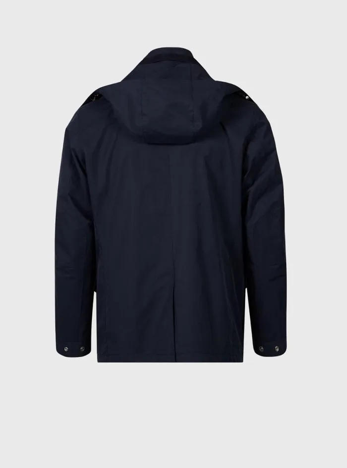 Men Paul Stuart Outerwear Technical Gaberdine Jacket Navy