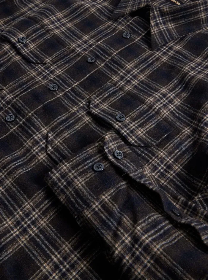 Men Paul Stuart Outerwear Wool Plaid Overshirt Brown