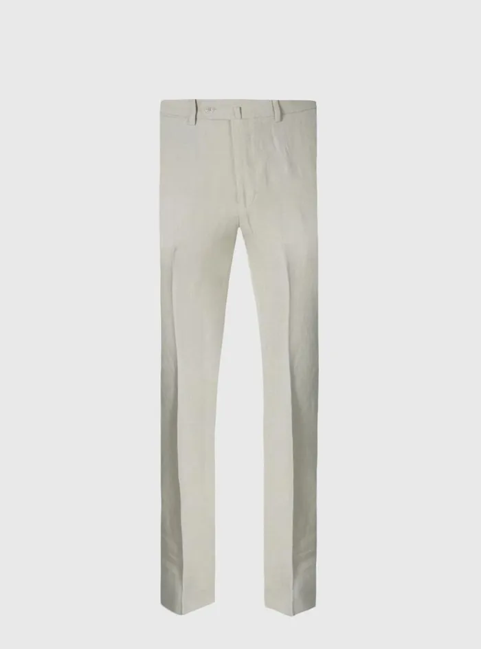 Men Paul Stuart Pants Linen Solid Dress Trouser Moss