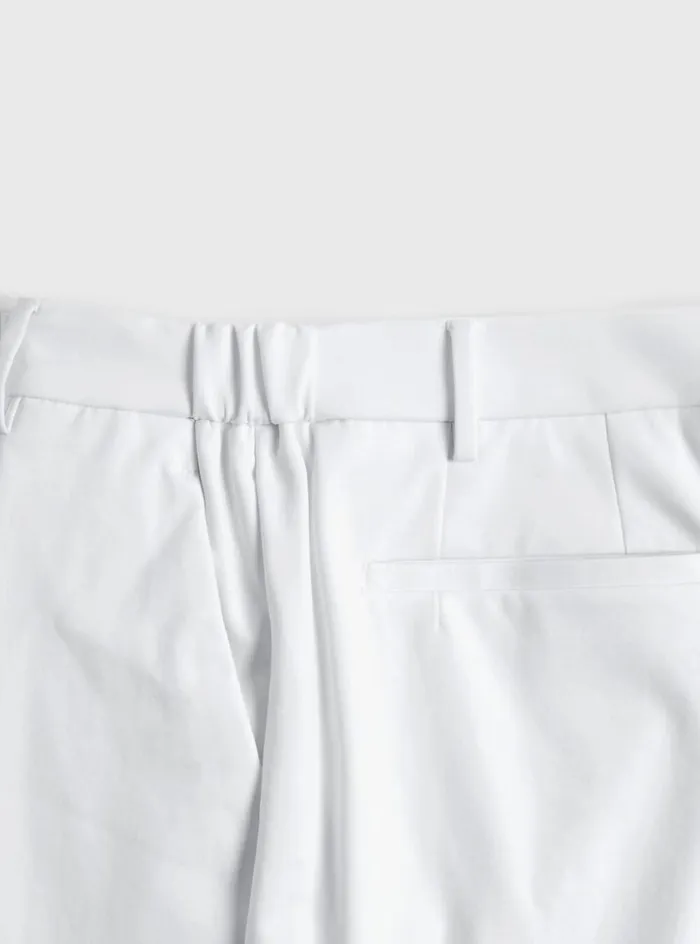 Men Paul Stuart Pants Technical Jersey Sport Trouser White