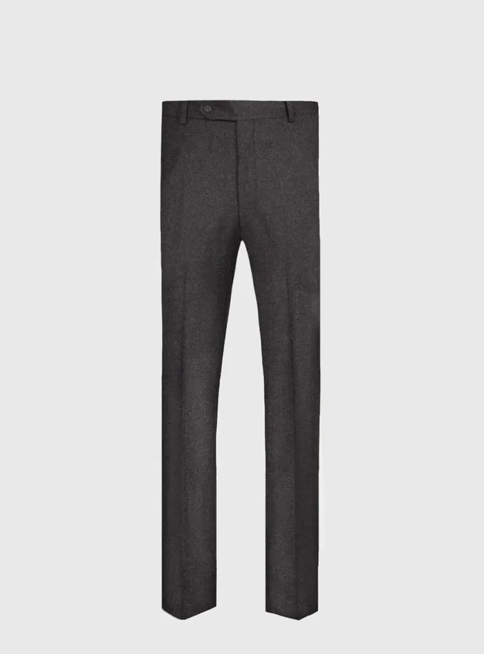 Men Paul Stuart Pants Wool Flannel Grey Trouser Grey