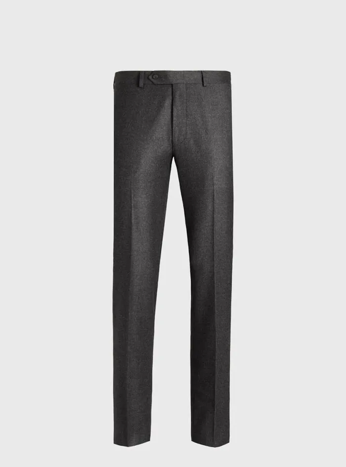 Men Paul Stuart Pants Wool Flannel Grey Trouser Grey