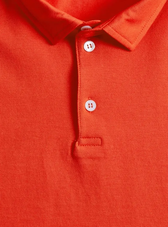 Men Paul Stuart Polos and TShirts Cotton Pique Short Sleeve Polo Red