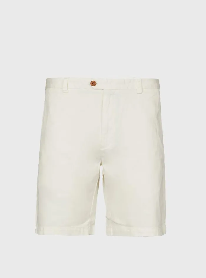 Men Paul Stuart Shorts and Swim Trunks Twill Cotton Walk Short Stone