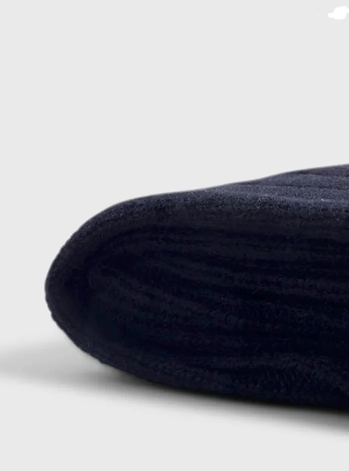 Men Paul Stuart Socks Cashmere Ribbed Sock Black