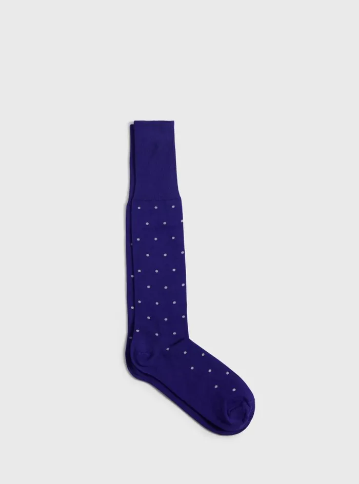 Men Paul Stuart Socks Cotton Dotted Sock Purple