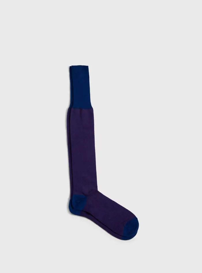 Men Paul Stuart Socks Cotton Herringbone Sock Bluered
