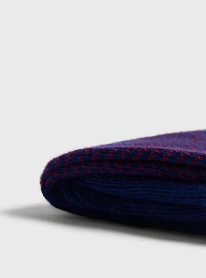 Men Paul Stuart Socks Cotton Herringbone Sock Bluered