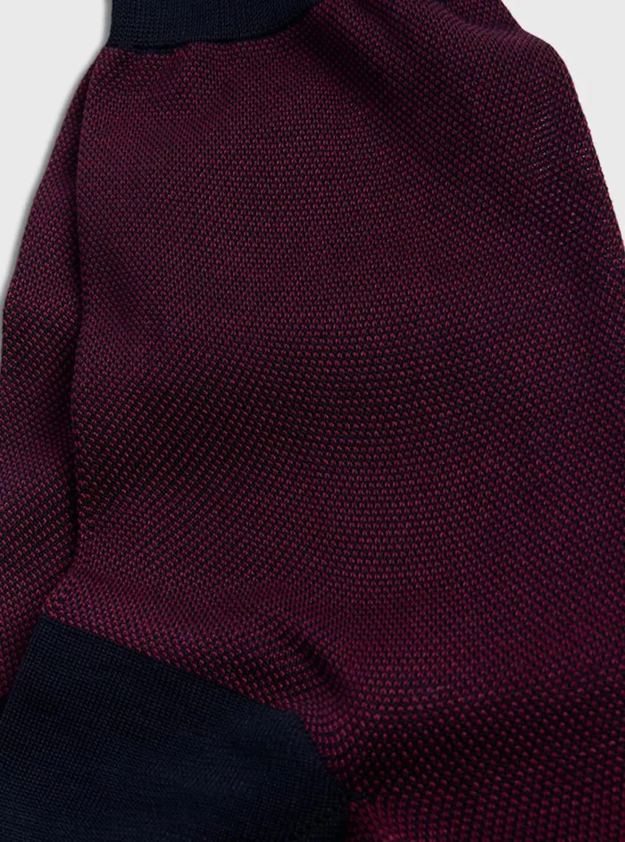 Men Paul Stuart Socks Cotton Oxford Sock Navyred