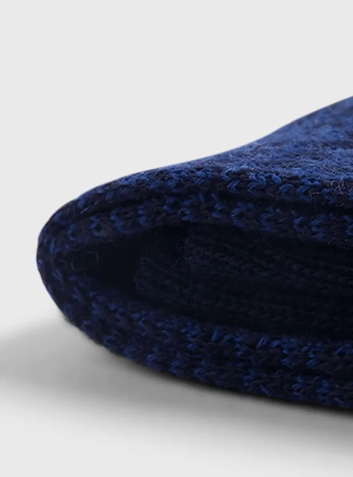 Men Paul Stuart Socks Wool Glen Plaid Sock Navy