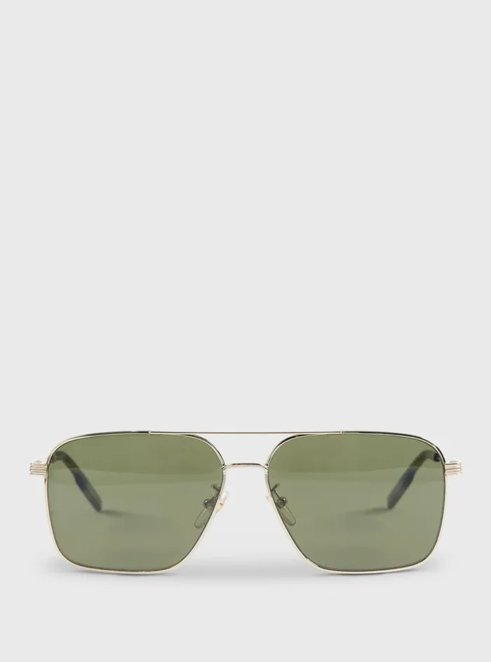 Men Paul Stuart Sunglasses and Eyewear Zegna Metal Navigator Gold