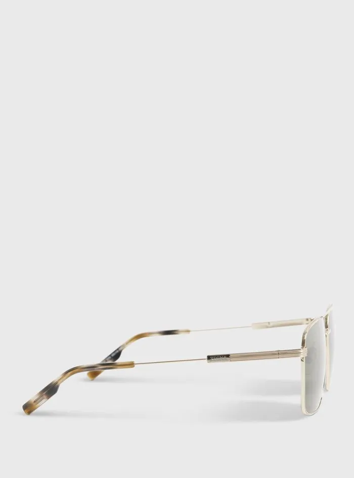 Men Paul Stuart Sunglasses and Eyewear Zegna Metal Navigator Gold
