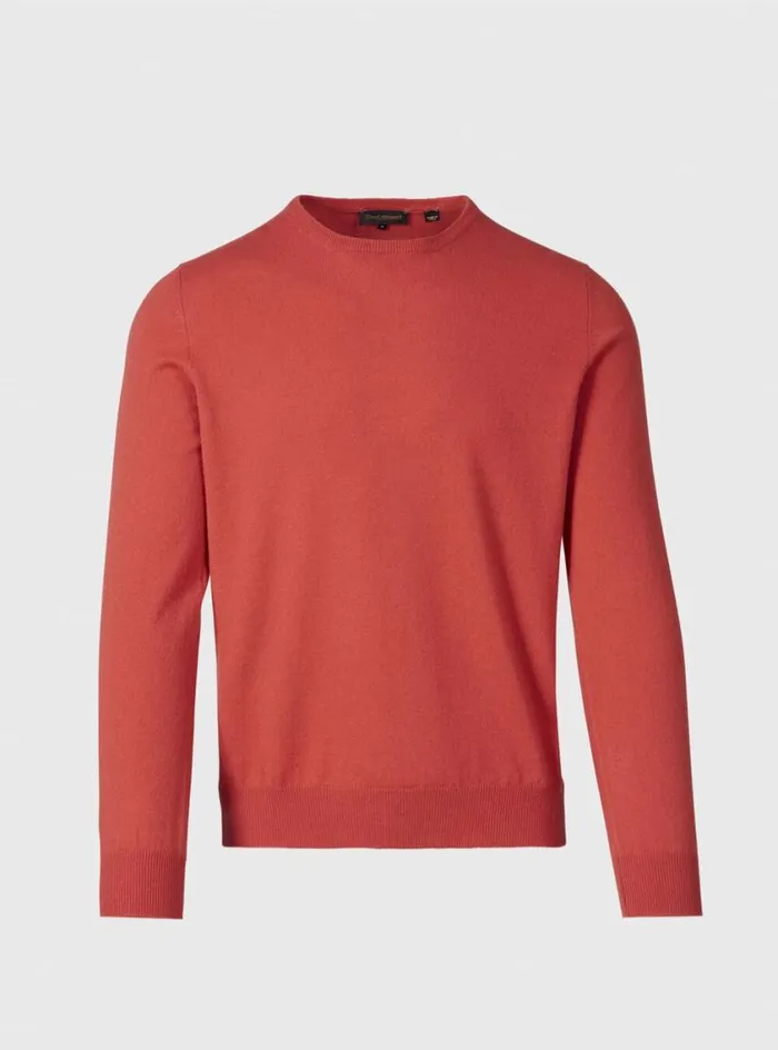 Men Paul Stuart Sweaters Cashmere Crewneck Sweater Red