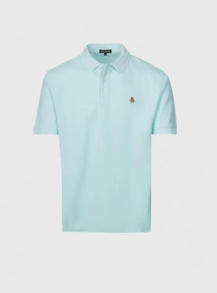 Men Paul Stuart Sweaters Cotton Piqu Logo Polo Mint
