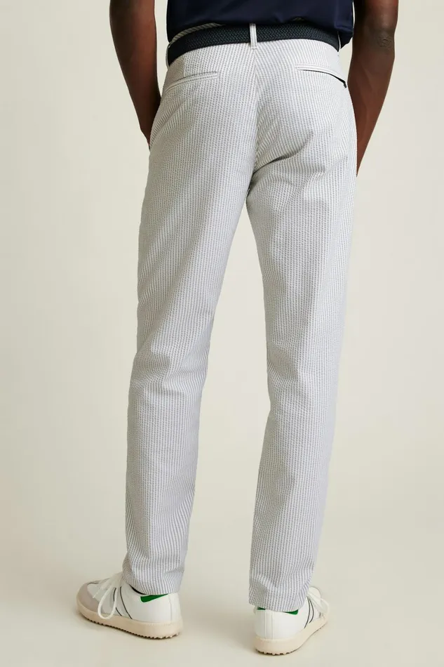 Men Performance Seersucker Golf Pant Grey And White Stripe Bonobos Chinos