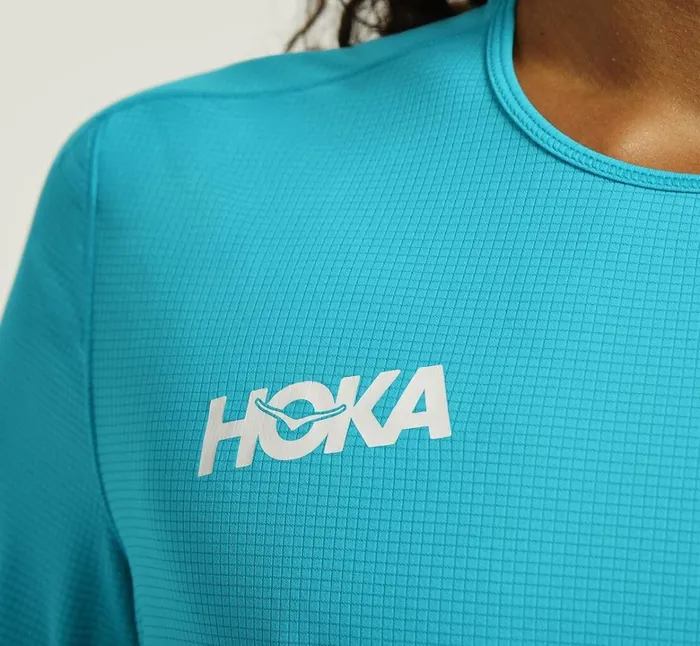 Men Performance Short Sleeve Scuba Blue HOKA ONE ONE Tops