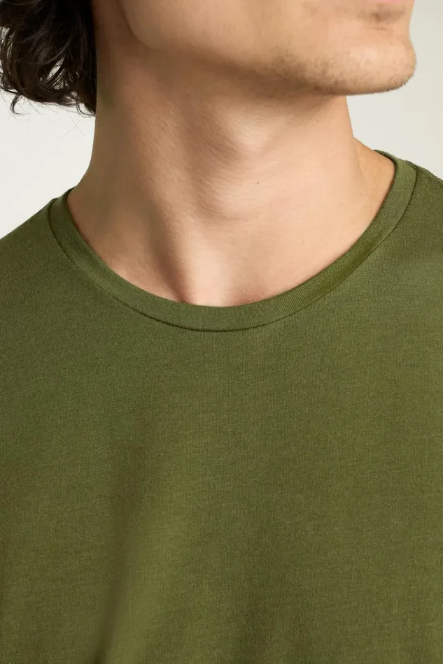 Men Pima Performance Tee Dark Olive Green Bonobos Short Sleeve Tees