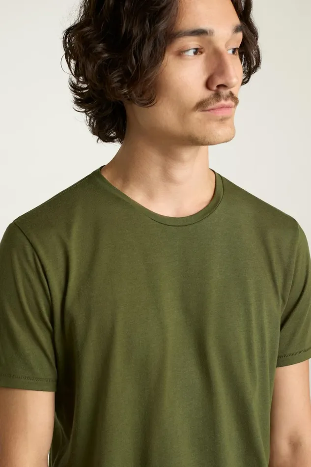 Men Pima Performance Tee Dark Olive Green Bonobos Short Sleeve Tees