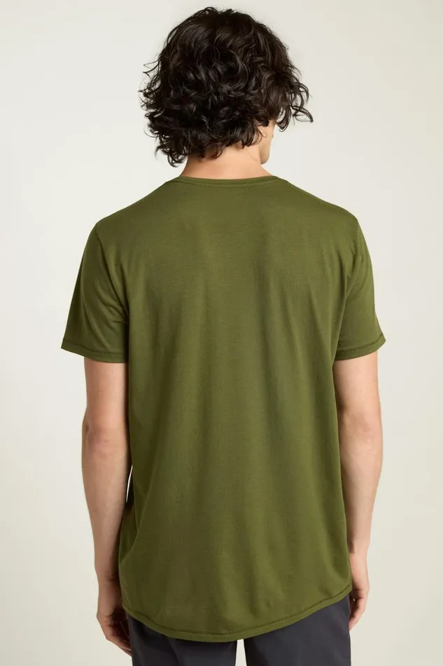 Men Pima Performance Tee Dark Olive Green Bonobos Short Sleeve Tees