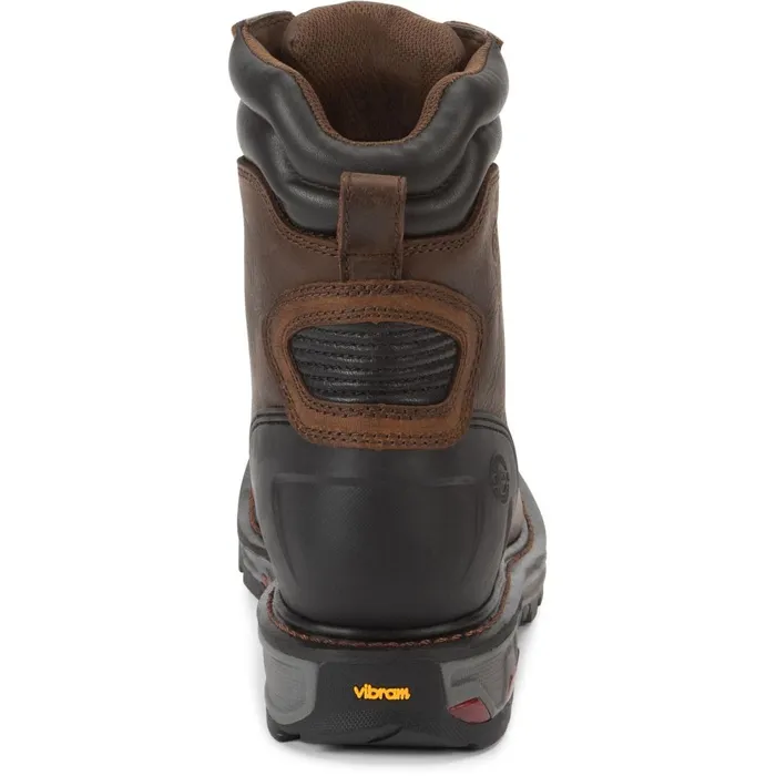 MEN Pipefitter 8034 Steel Toe Chocolate Justin Boots Work