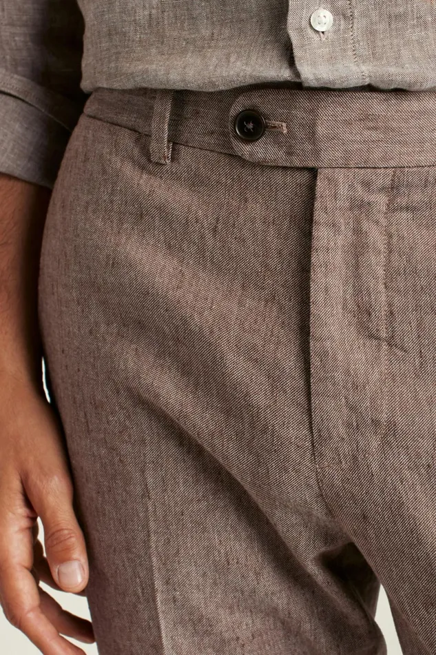 Men Primo Chino Khaki Linen Twill Bonobos Chinos